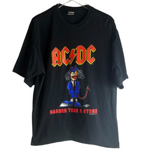 Vintage Unisex 2003 Germany Tour Band Concert AC DC Harder Than A Stone T-shirt
